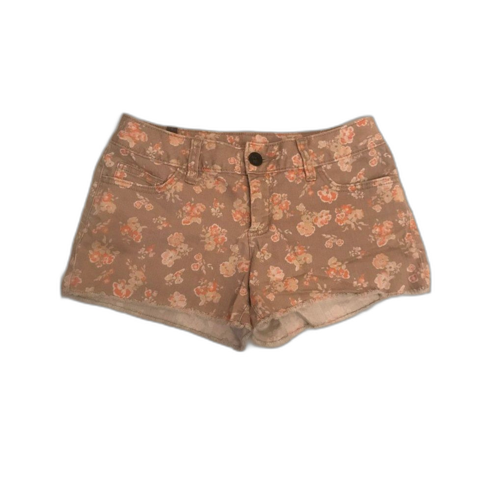 Lauren conrad ladies casual denim floral shorts size 4